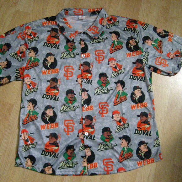 San Francisco Giants Baseball Aloha Camp Shirt XLarge NEW - Picture 1 of 8